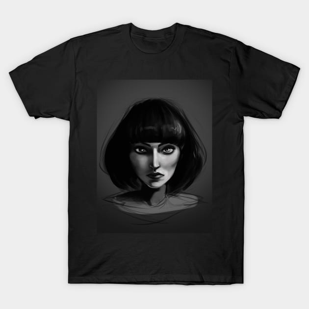 Intense Portrait T-Shirt by hollowedskin